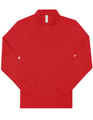 Heren polo B&C My Polo 210 Long Sleeve rood